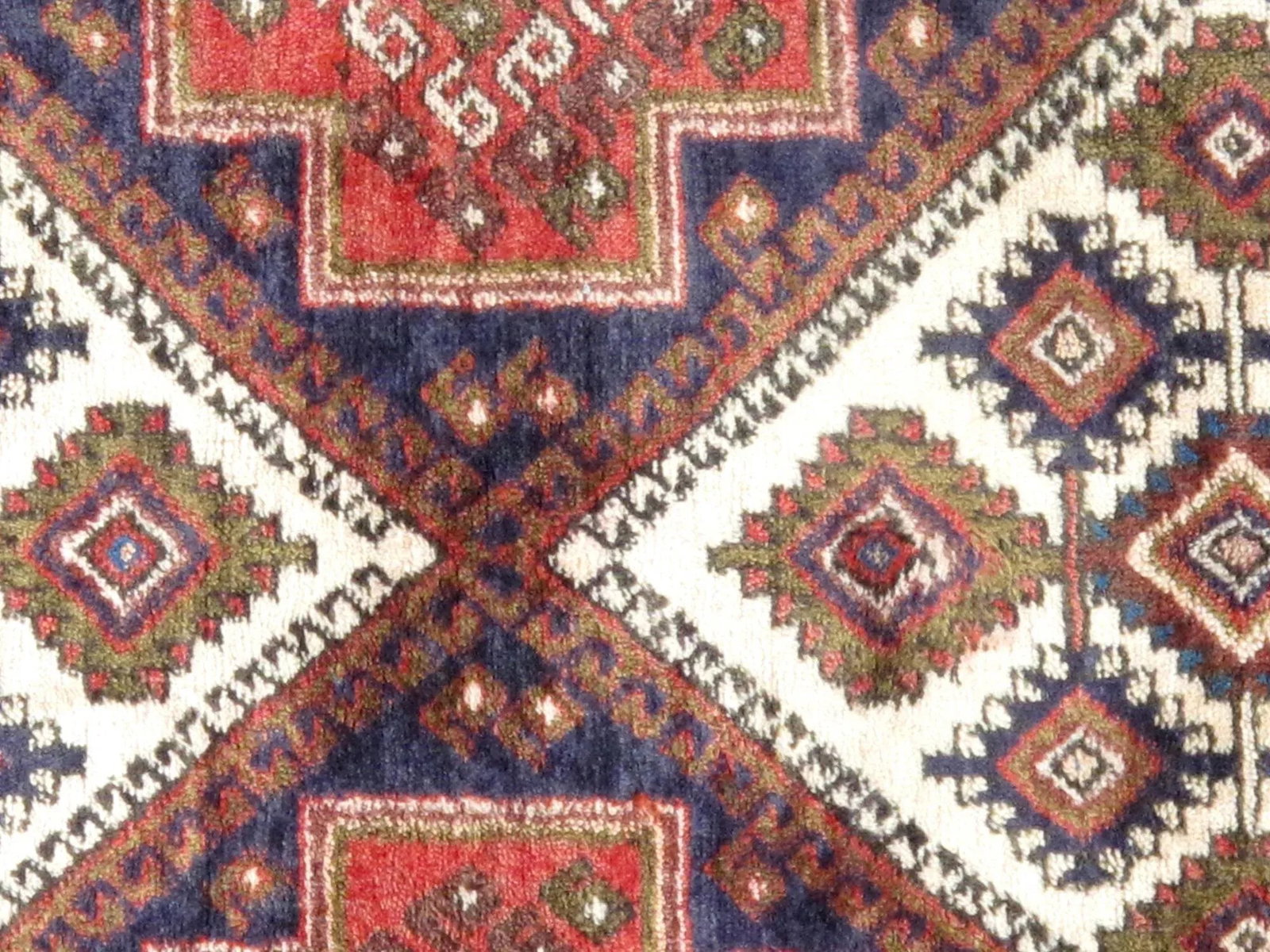 Vintage Afshar Rust/Navy Rug, 4' 3" X 7' 1" - 2
