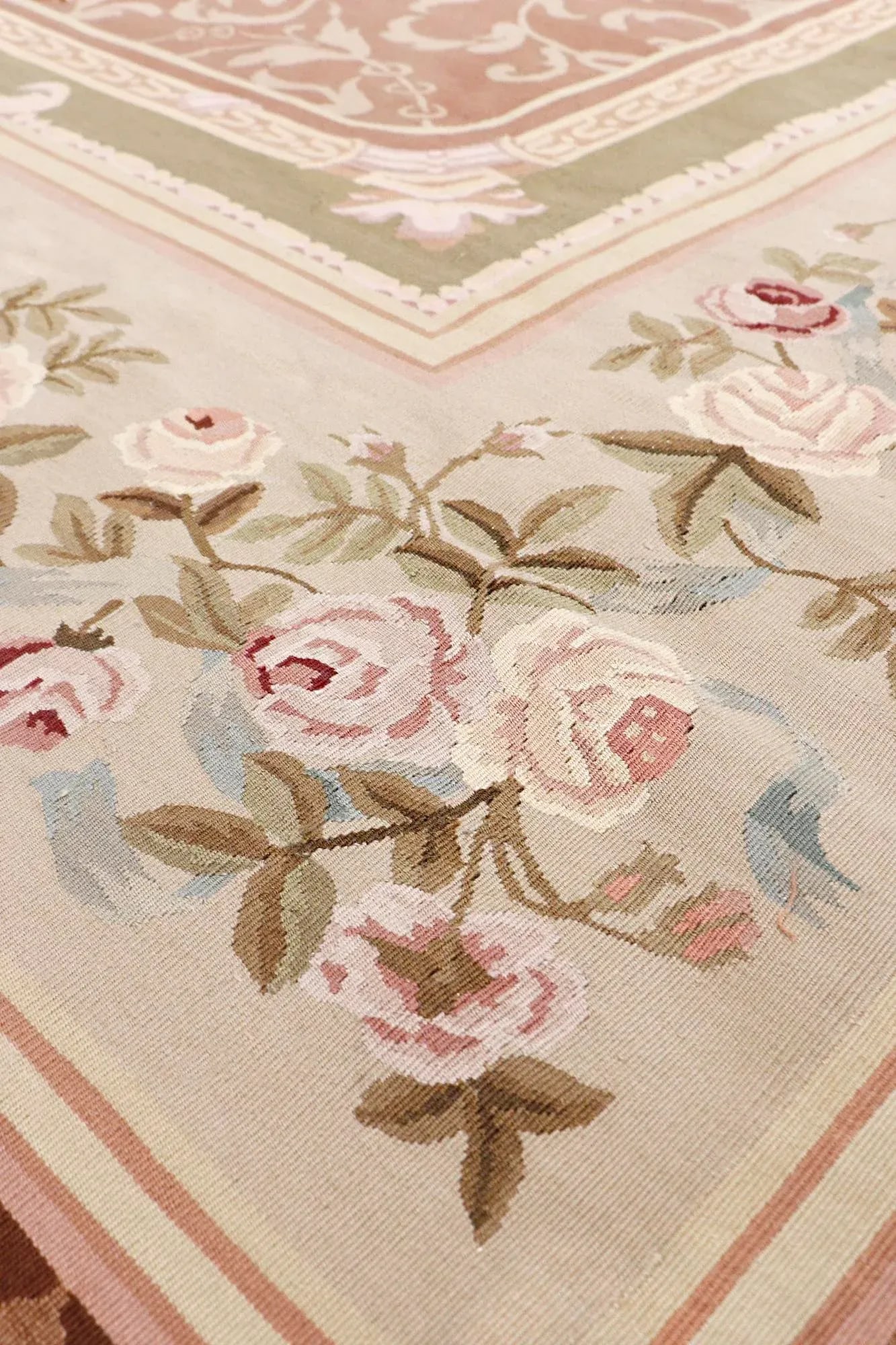 Pasargad Home Abusson L.Brown Wool Area Rug- 9' 2" X 11' 10'' - 4