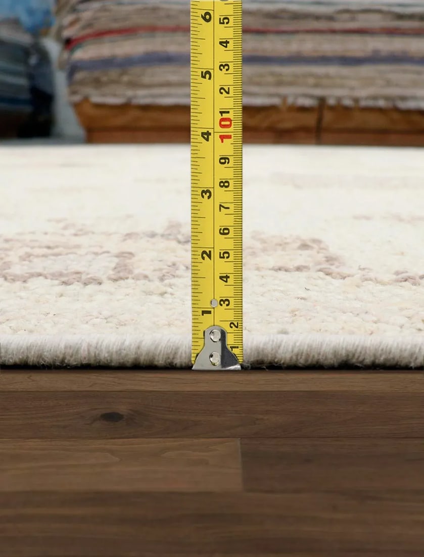 Pasargad Home Oushak Hand-Knotted Wool Beige Area Rug- 9' 3'' X 12' 0'' - 5