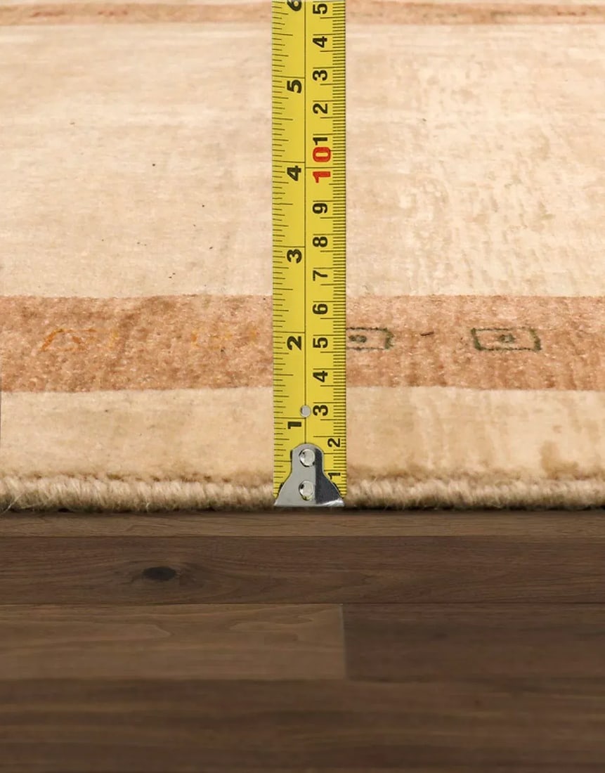 Pasargad Home Gabbeh Lamb's Wool Ivory Area Rug- 4'11'' X 6' 5'' - 5