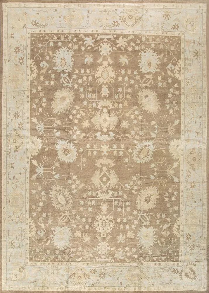 Pasargad Home Oushak Lamb's Wool Area Rug - 13"²2"³ × 18"²1"³ - 4