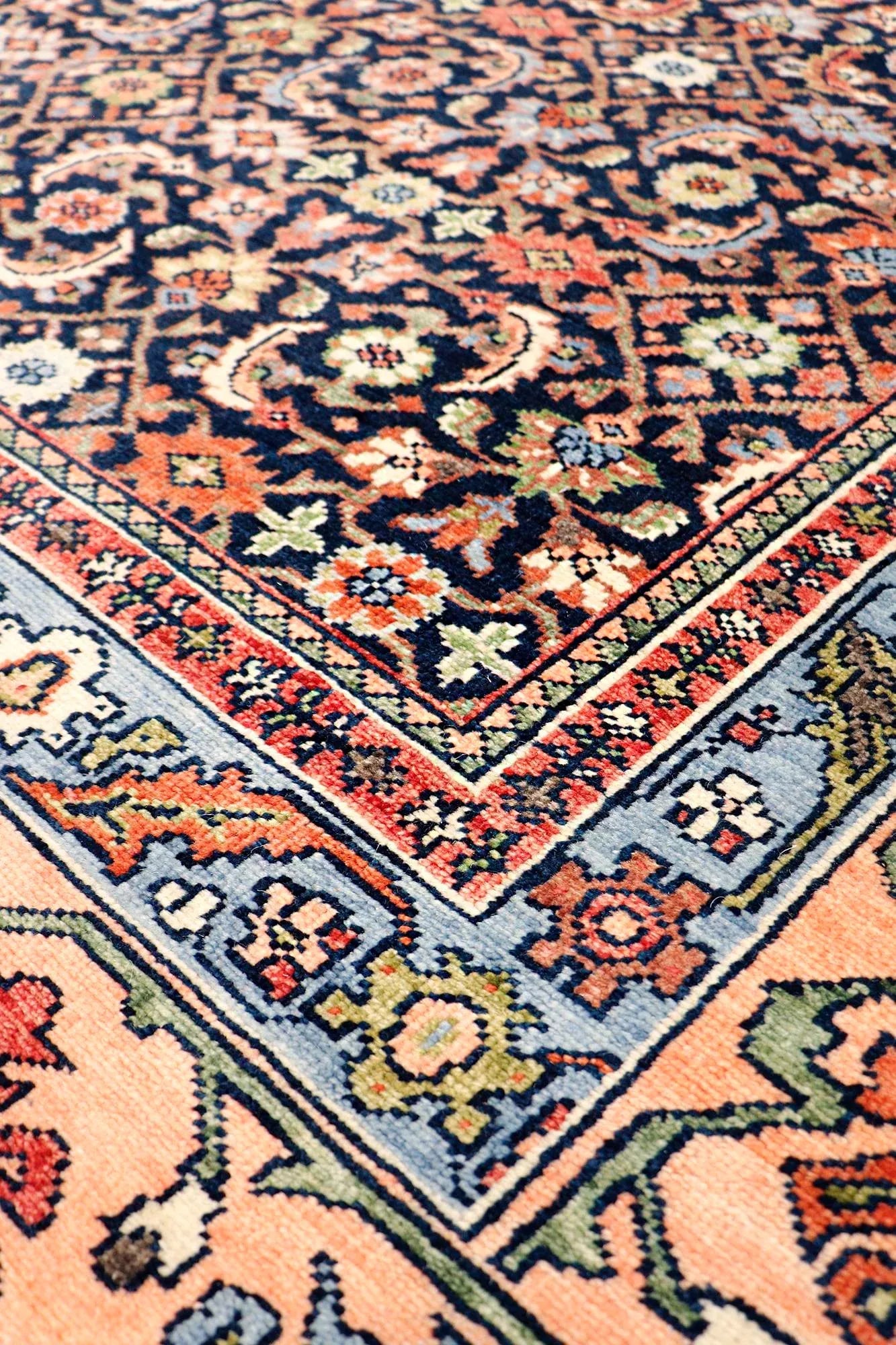 Pasargad Home Herati Wool Area Rug- 8' 10" X 12' 0", Navy - 3