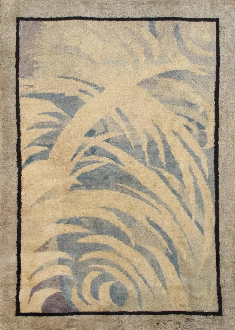 Antique Art Deco Multi/Beige Rug, 6' 0" X 8' 6" - 3