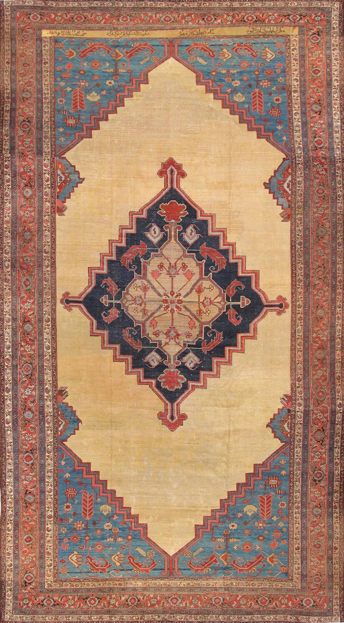 Pasargad Home Antique Bakhshayesh Area Rug- 11' 1" X 20' 6": The brand Pasargad is the perfect blend of class and elegance. These Antique rugs bring traditional sophistication to your home. These rugs feature 100% Premium Lamb's Wool, hand-knotted into elegant