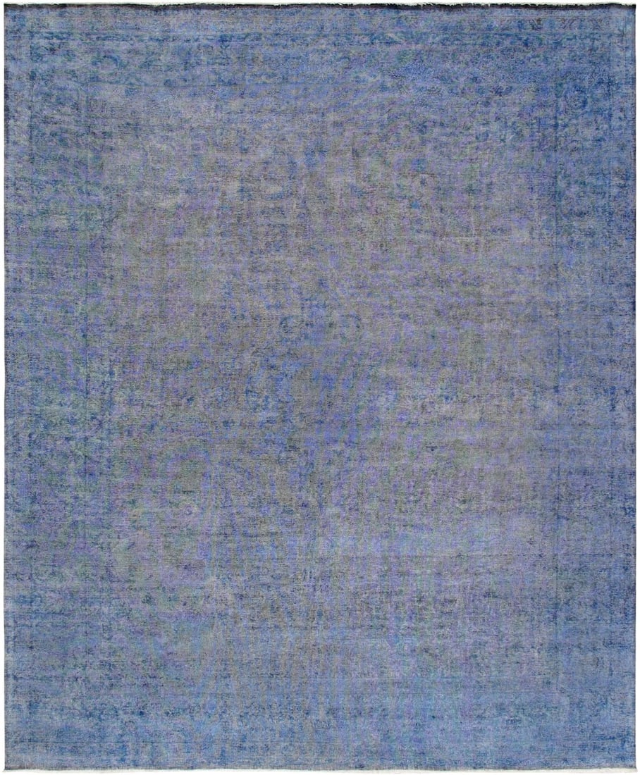 Vintage Overdye Blue Rug, 10' 1" X 12' 6": Looking for a rug that makes a statement? Look no further than this gorgeous overdyed rug. Now Pasargad's best selling rug category, these powerful and contemporary carpets which are still rooted in