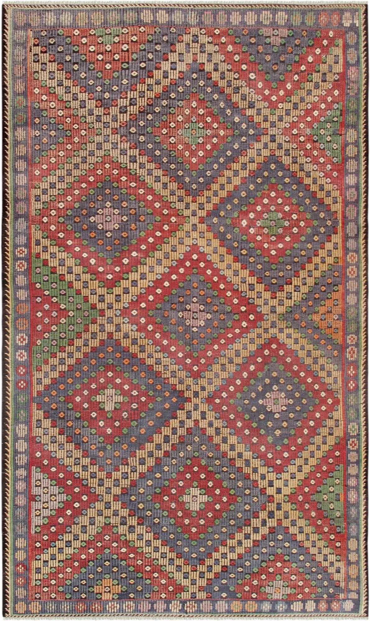 Modern Pasargad Turkish Kilim Wool Area Rug- 6' 0" X 10' 5" - 4