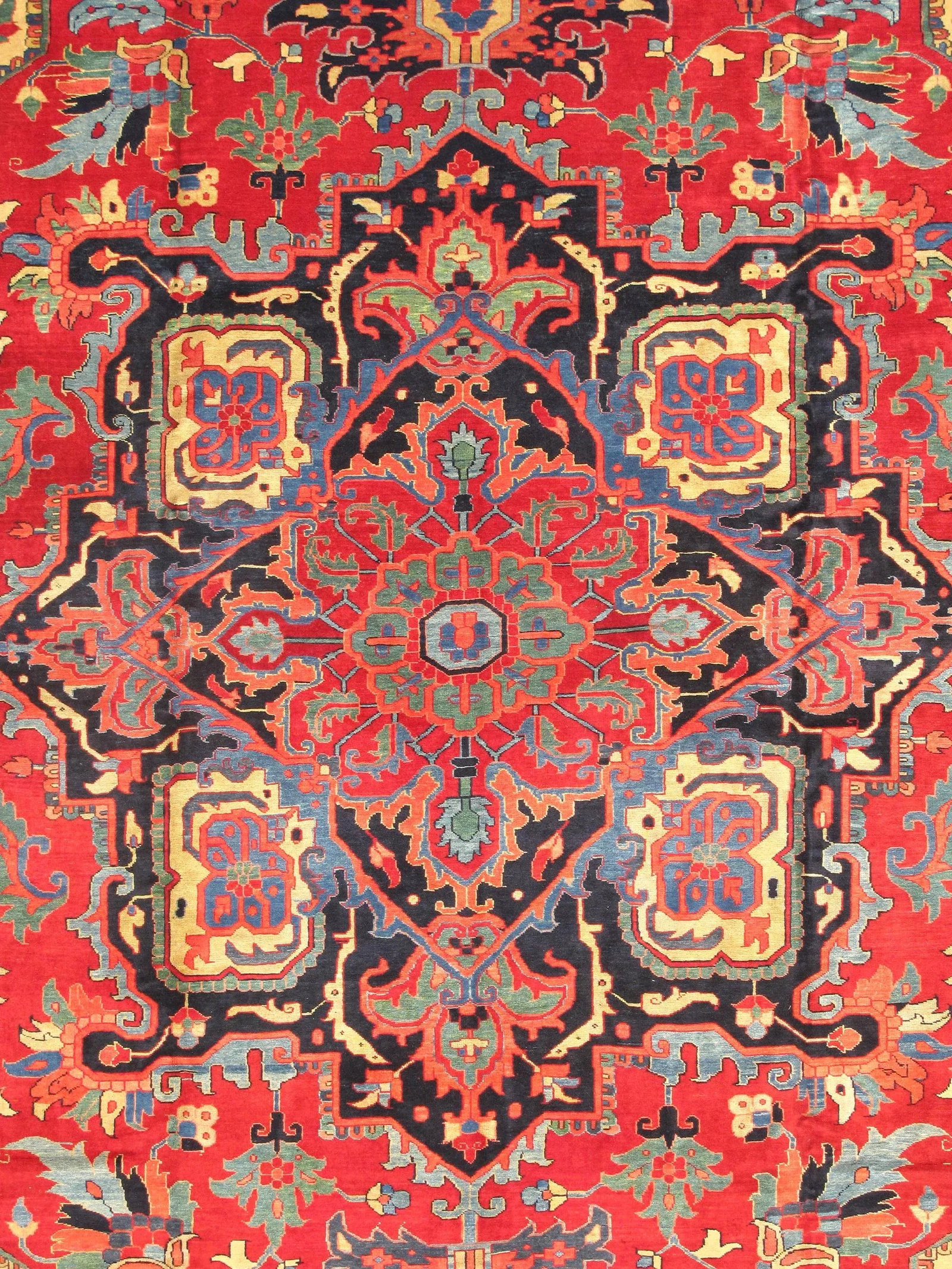 Pasargad Home Red Heriz Lamb's Wool Area Rug-12' 9" X 19' 3" - 2