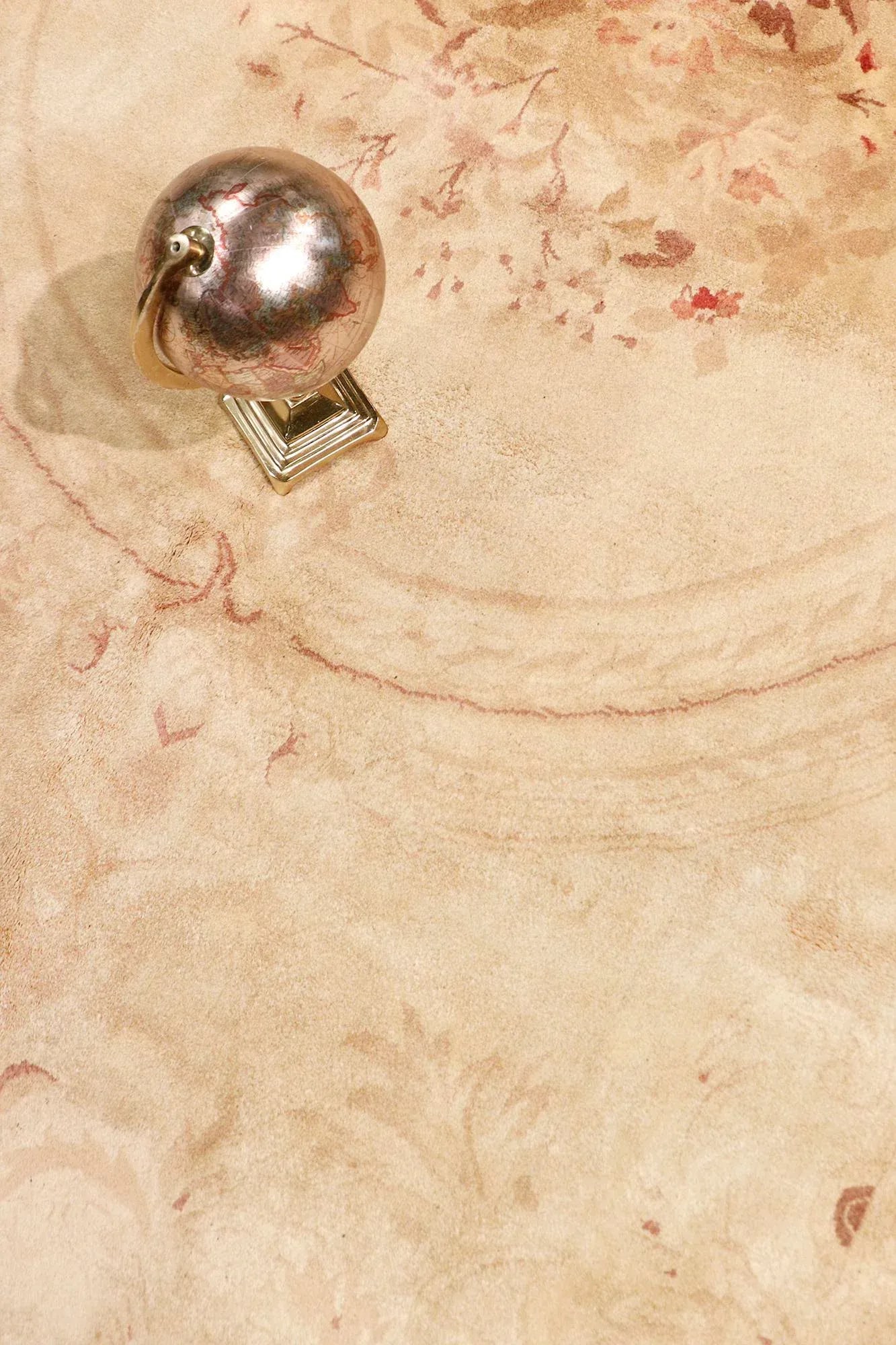 Gold and Beige Pasargad Home Savonnerie Wool Area Rug- 9' 6" X 13' 6" - 3