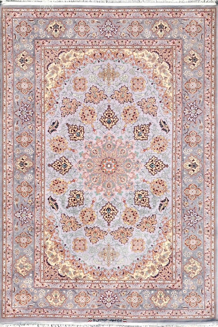 Isfahan Area Rug - 4'4" X 6'7": IsfahanÂ rugs are distinguished by their excellent weave and by their remarkable adherence to the classical traditions of antique Persian rug design. Add a magnificent accent to your home wi