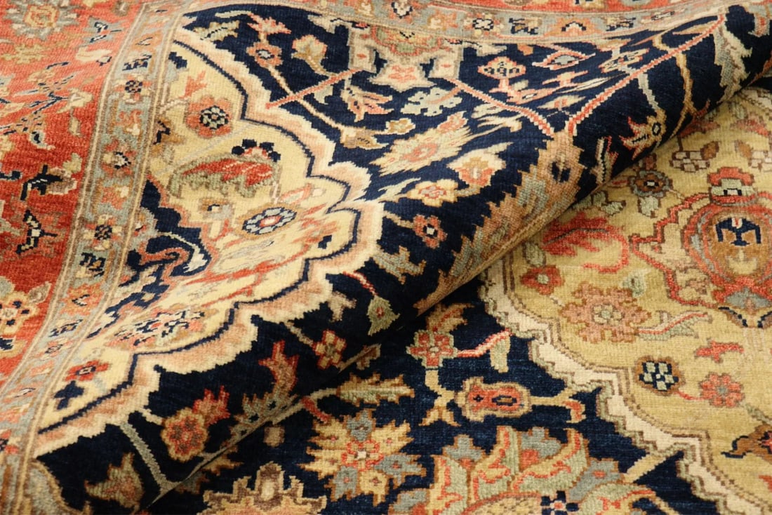 Pasargad Home Kerman Navy Wool Area Rug-7' 9'' X 10' 1'' - 3