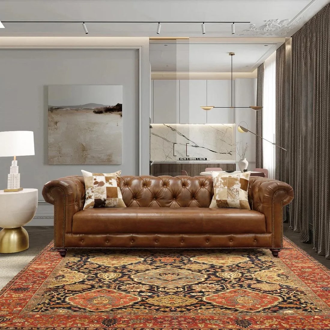 Pasargad Home Kerman Navy Wool Area Rug-7' 9'' X 10' 1'' - 5