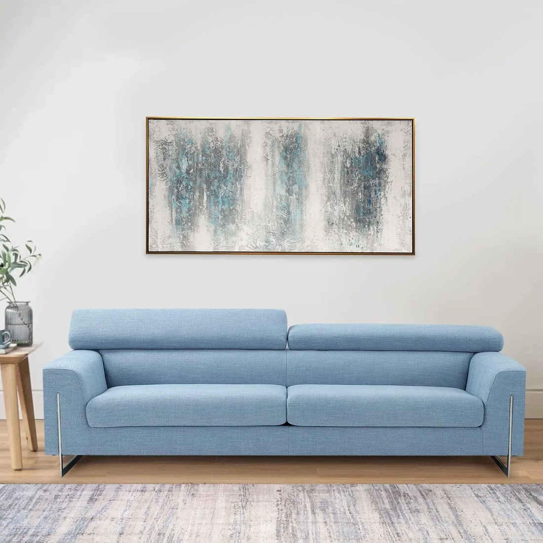 Pasargad Home Interval Hand-Painted Abstract Oil Painting - 6