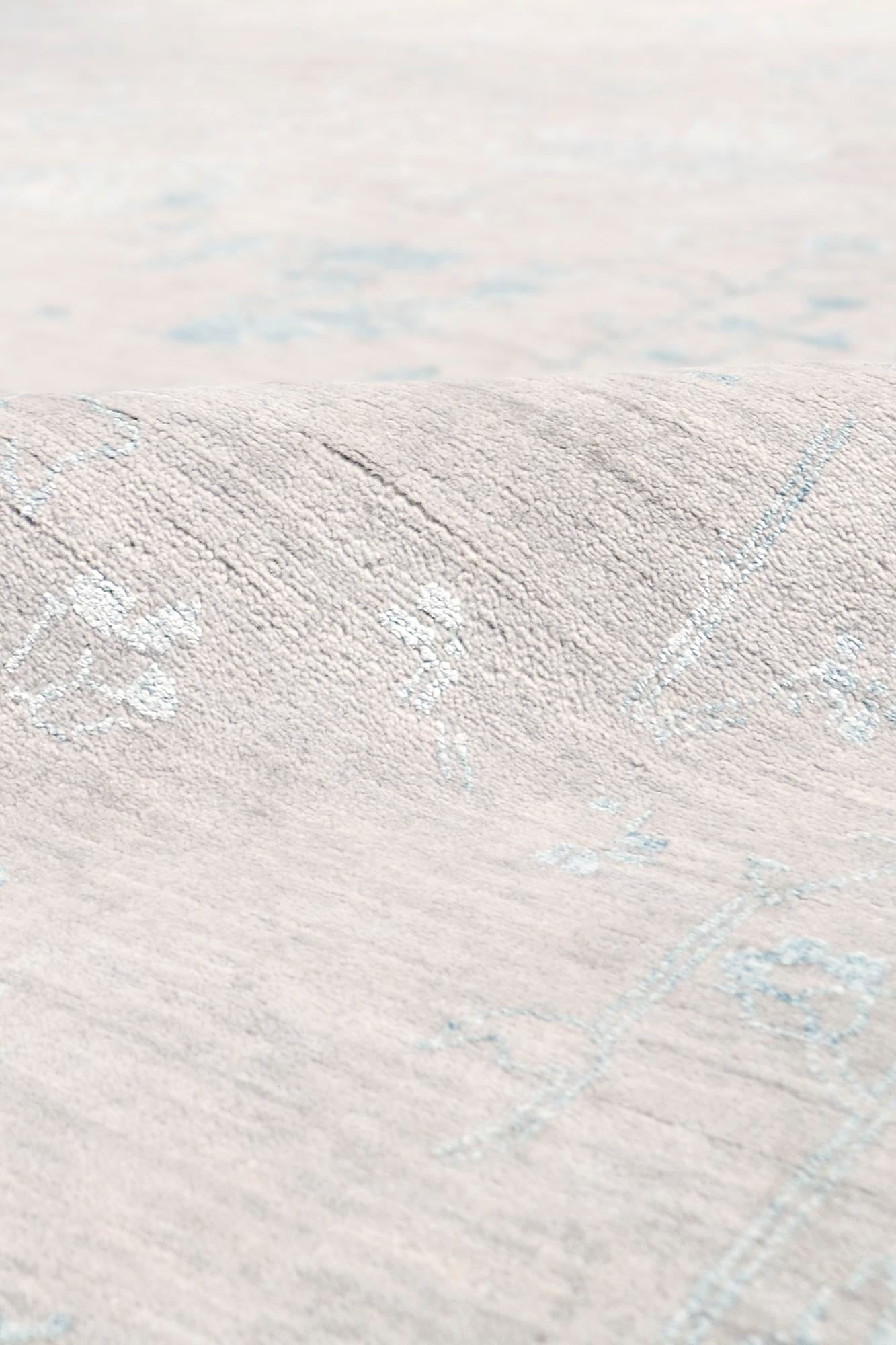 Pasargad Home Transitional Hand-Knotted Silk & Wool Area Rug - 4