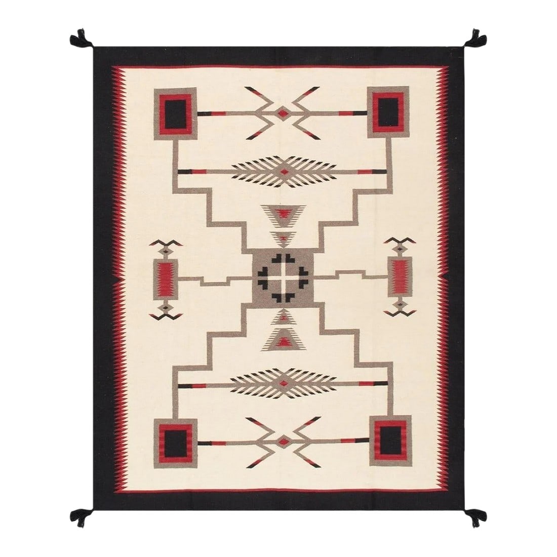 Tuscany Wool Ivory Area Rug, 6' 3'' X 8' 4'': Here is an intriguing and decidedly modern Tuscany style carpet - a style that was flatweave of top-quality wool in Afghanistan. This exciting and unique composition boasts a captivating geometric com