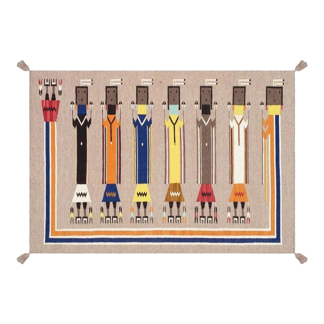 Tuscany Wool Mocha Area Rug, 4' 1'' X 6' 0'': Here is an intriguing and decidedly modern Tuscany style carpet - a style that was flatweave of top-quality wool in Afghanistan. This exciting and unique composition boasts a captivating geometric com