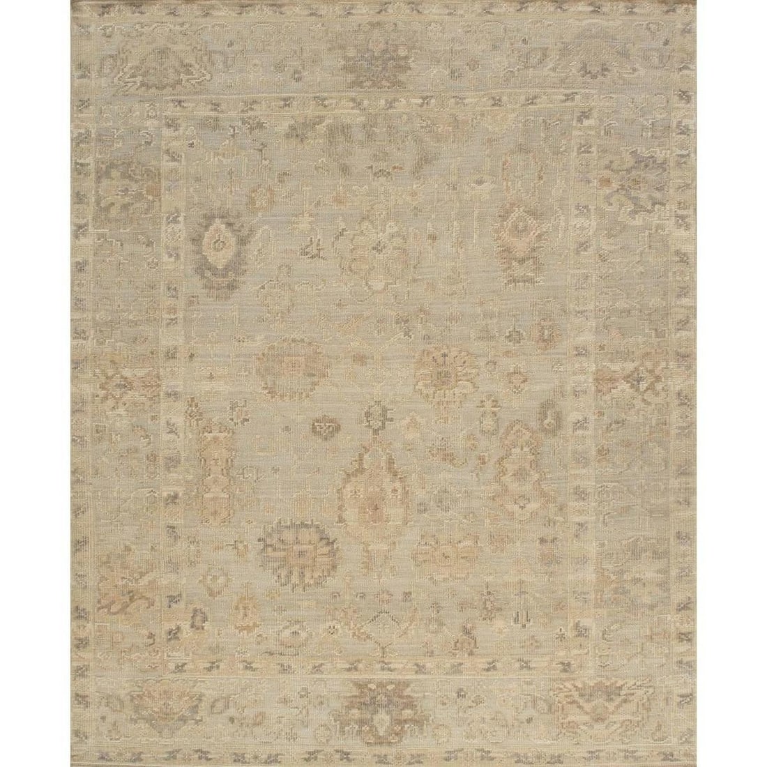 Oushak Wool Blue Area Rug, 12' 2'' X 14'10'' - 6