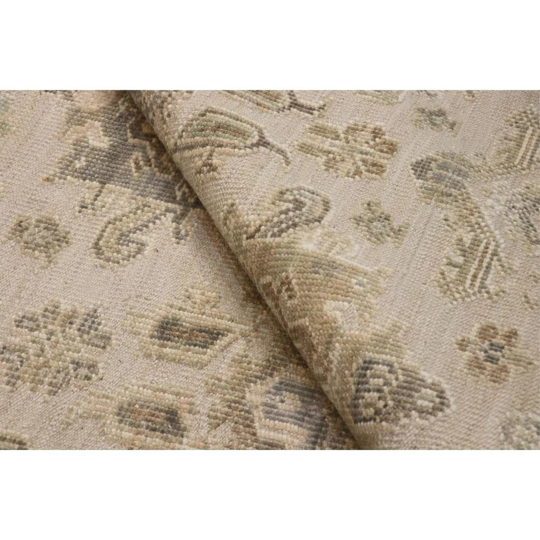 Oushak Wool Beige Area Rug, 9' 1'' X 11'11'' - 4