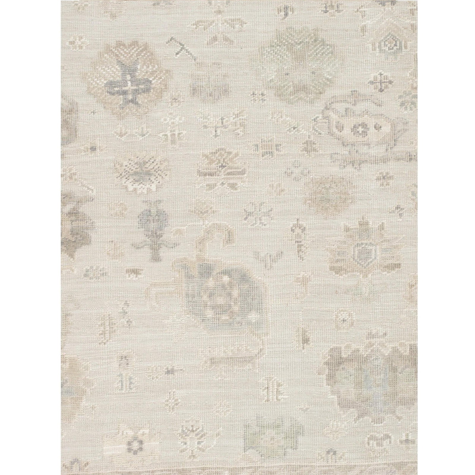 Oushak Wool Beige Area Rug, 12' 1'' X 14'11'' - 2