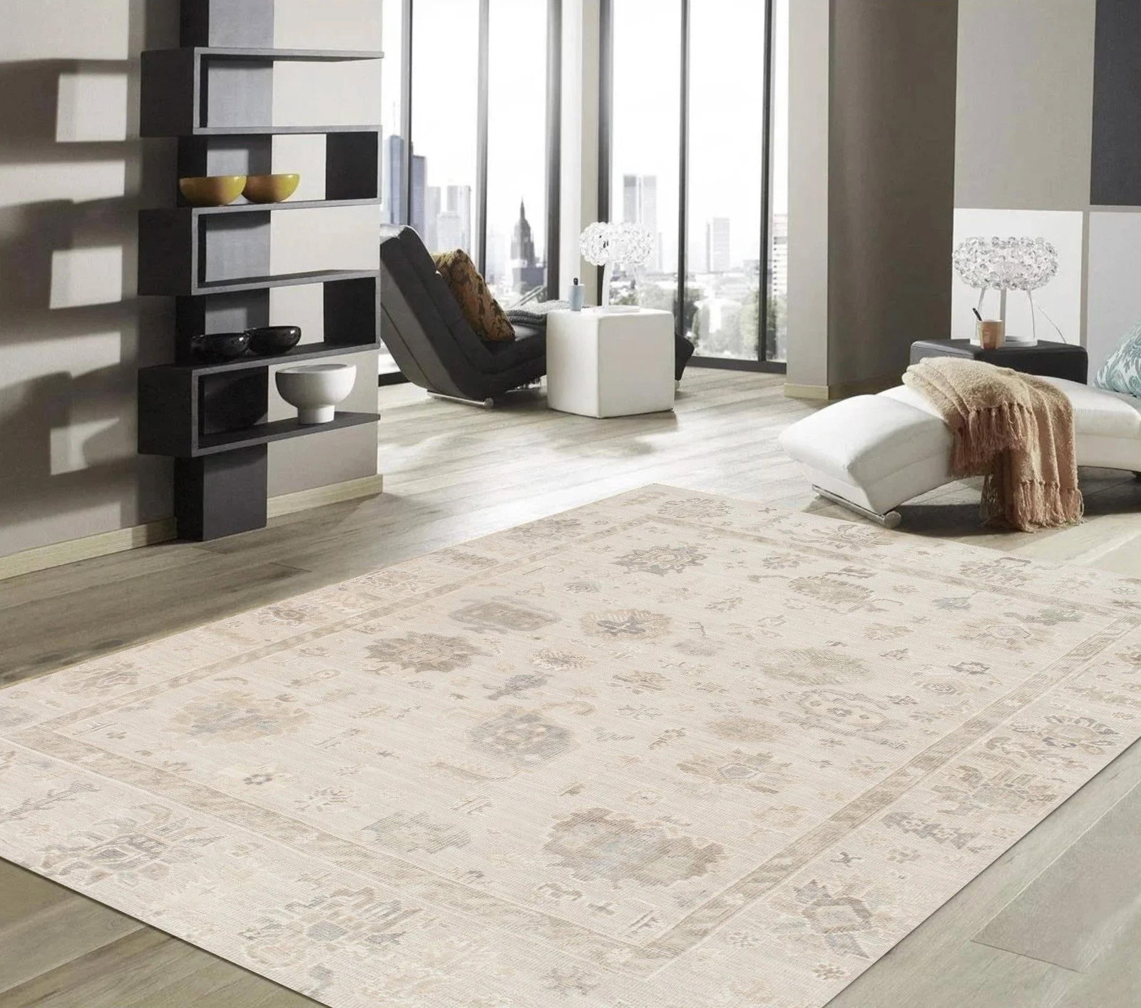 Oushak Wool Beige Area Rug, 12' 1'' X 14'11'' - 5