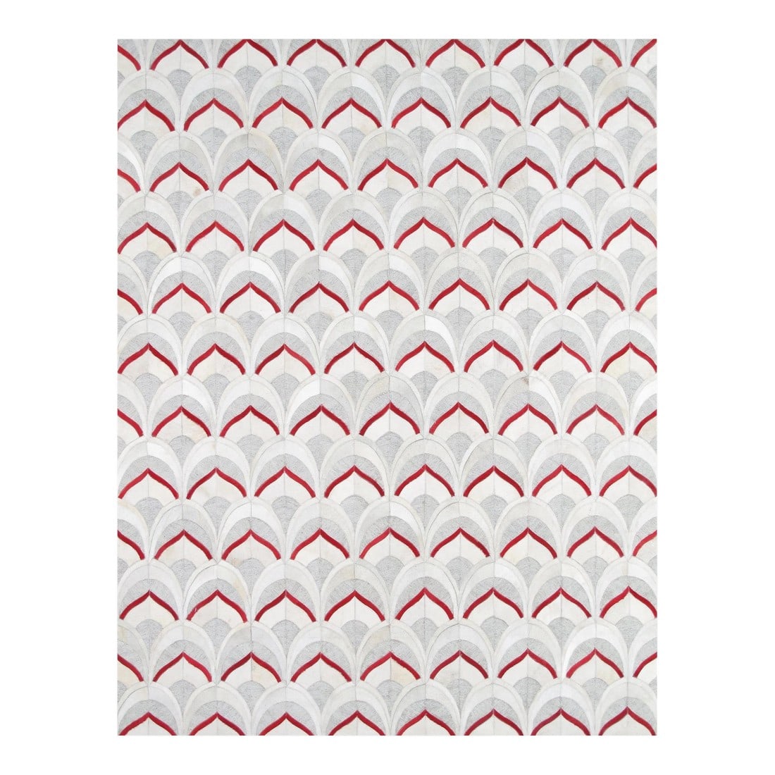 Galaxy Cowhide Silver Area Rug, 5' 0'' X 8' 0'': The Galaxy Collection provides a fresh take on classic geometric design. Hand-stitched by skilled artisans. These rugs are given a unique texture and subtle shifts in color with the use of cowhide.