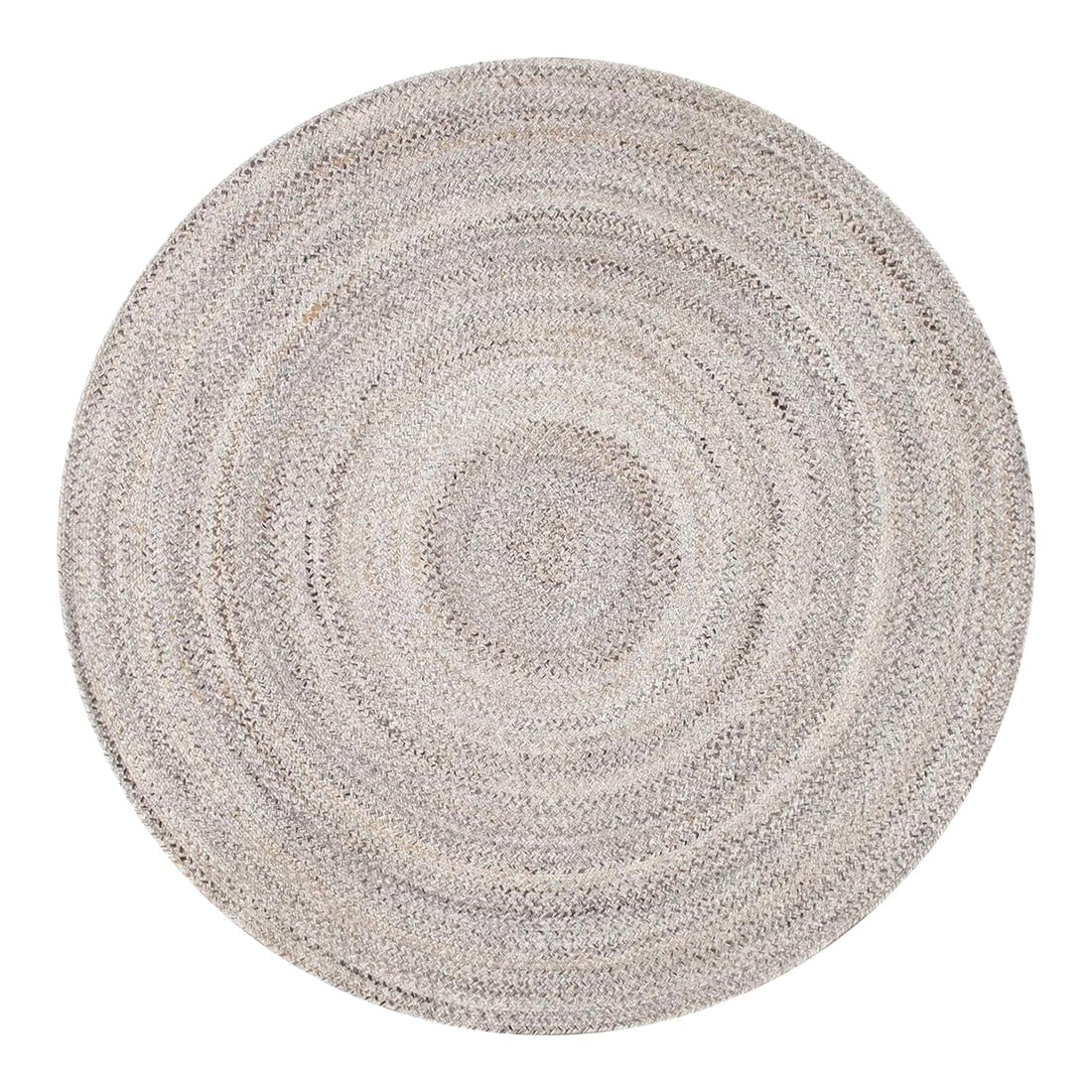 Sagres Indoor/Outdoor Grey Area Rug, 5' 0'' X 5' 0'': Introducing the Lagos collection, a stunning new collection of braided rugs. The vivid colors and geometric patterns of these fabulous rugs will enhance any room or outdoor space they are placed in. 
