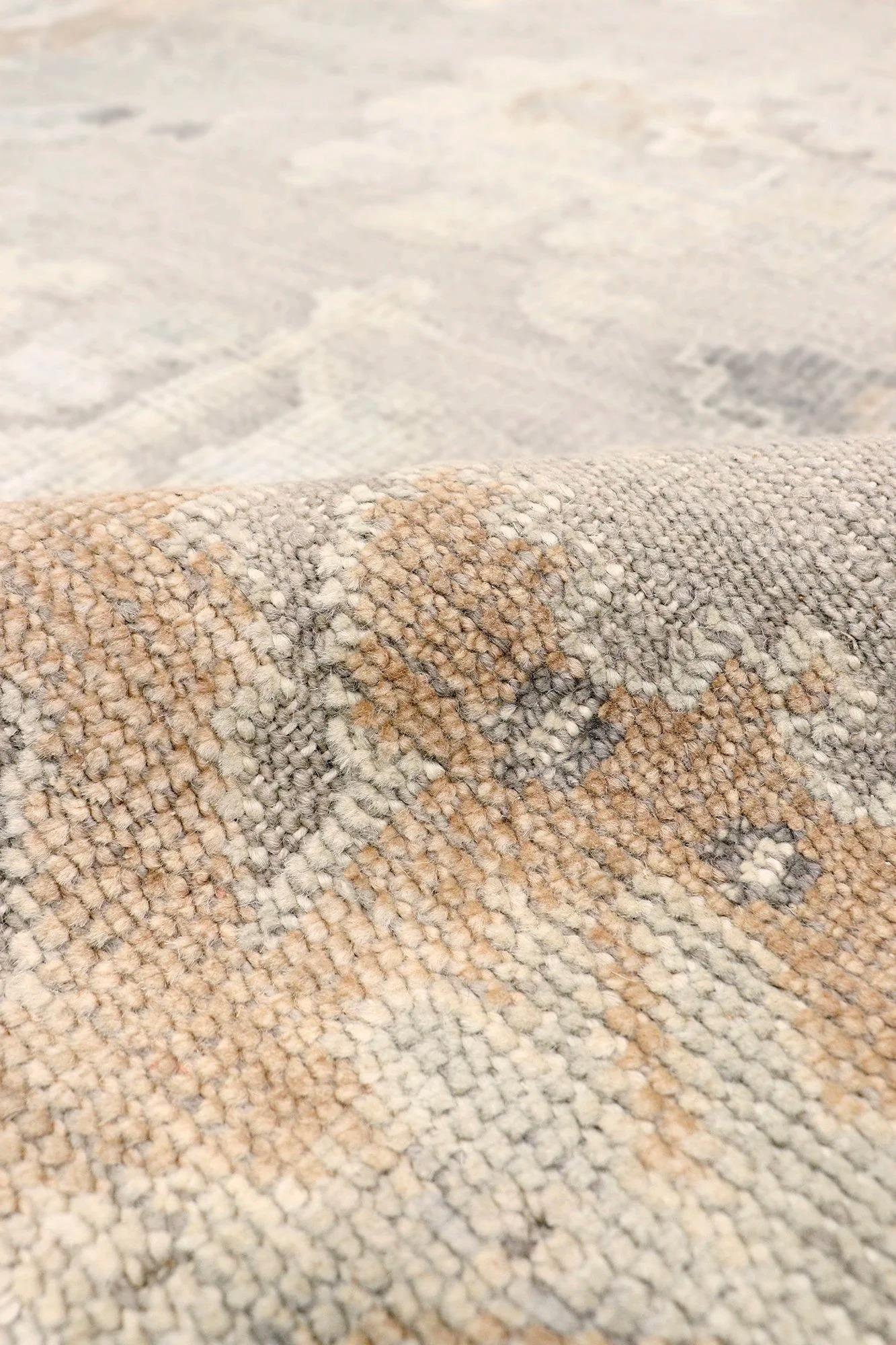 Oushak Wool Mocha Area Rug, 12' 3'' X 14'10'' - 5