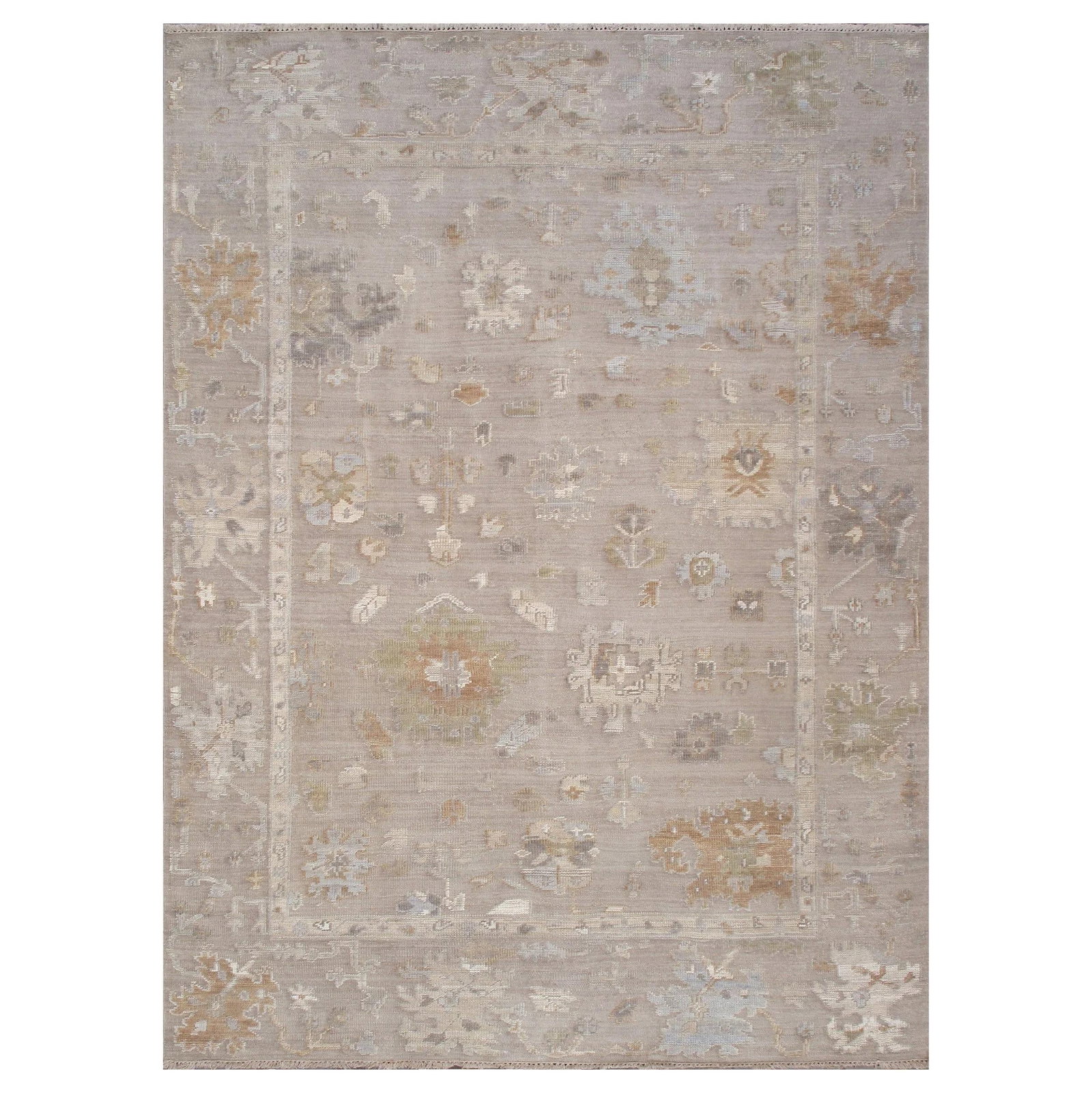 Oushak Wool Mocha Area Rug, 12' 3'' X 14'10'' - 8