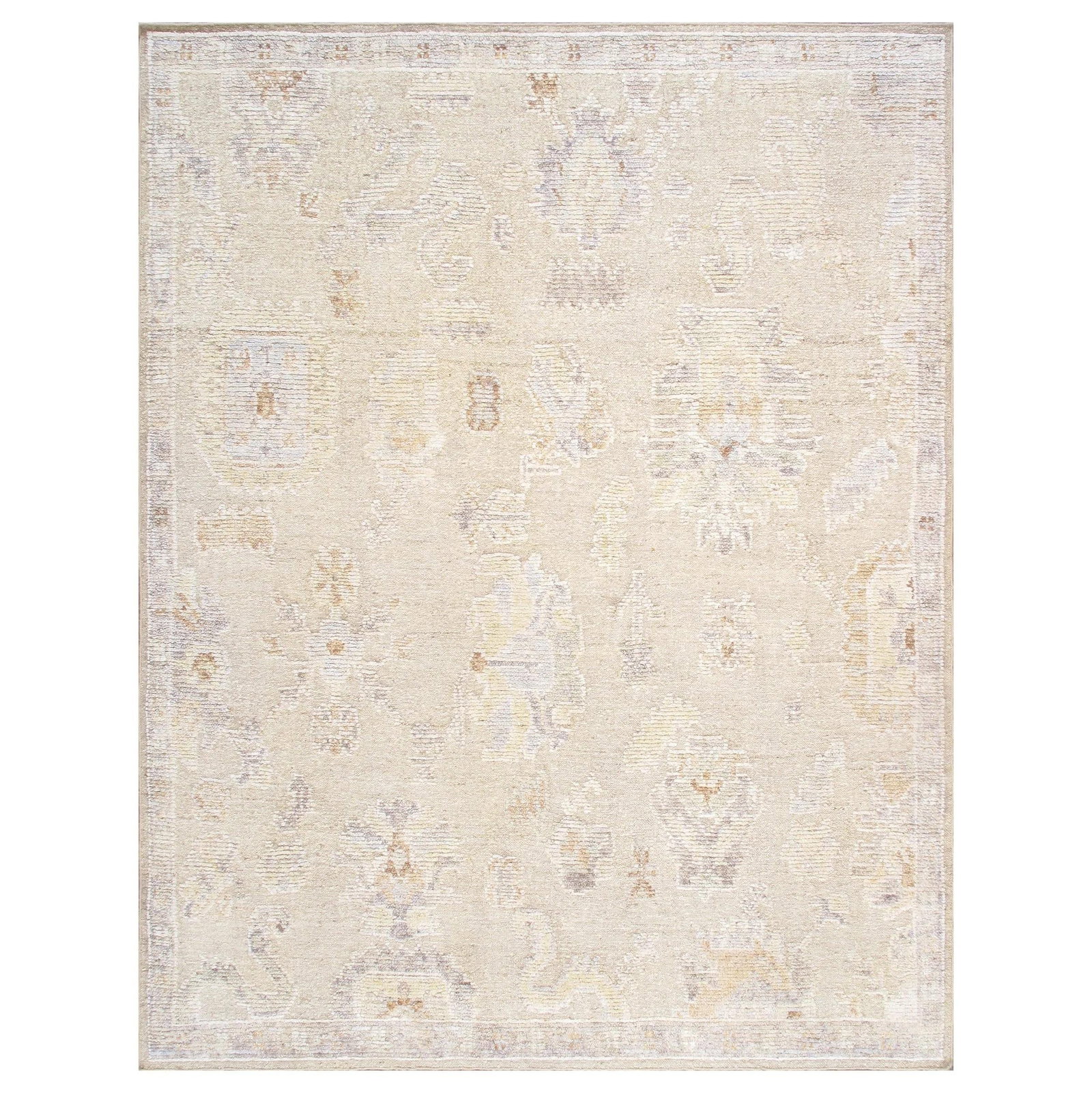 Oushak Wool Camel Area Rug, 9' 3'' X 12' 3'' - 7