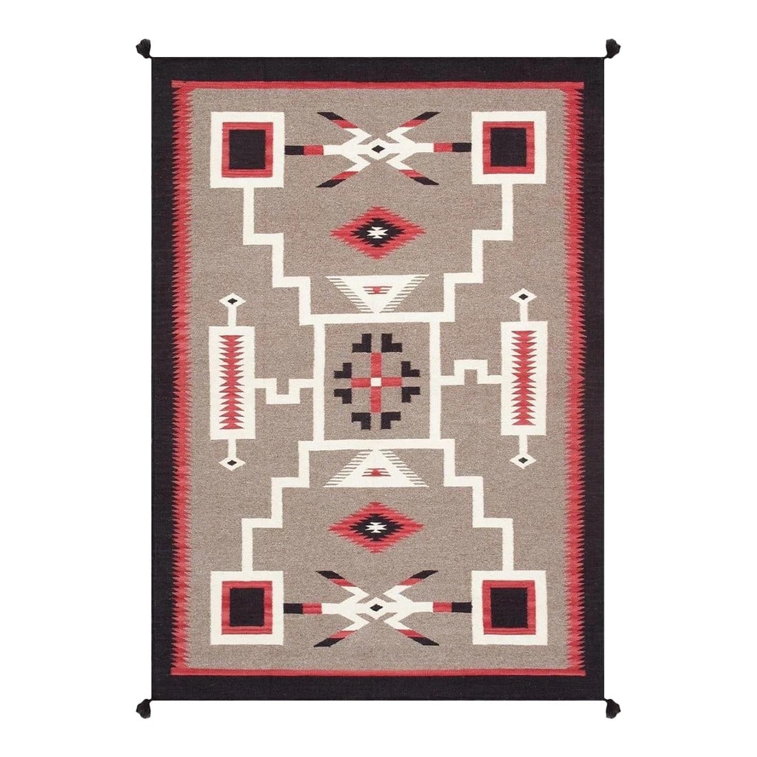 Tuscany Wool Mocha Area Rug, 4'10'' X 7' 0'': Here is an intriguing and decidedly modern Tuscany style carpet - a style that was flatweave of top-quality wool in Afghanistan. This exciting and unique composition boasts a captivating geometric