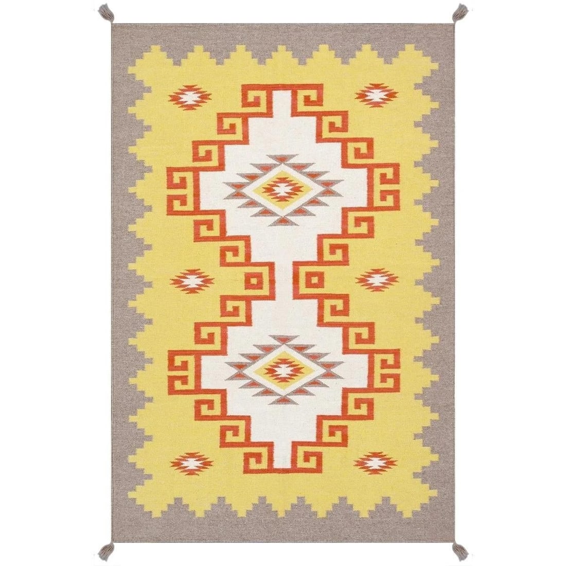 Tuscany Wool Yellow Area Rug, 3'11'' X 6' 0'' - 3