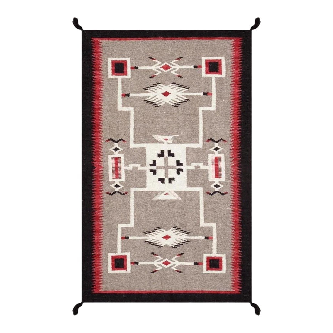 Tuscany Wool Mocha Area Rug, 5' 1'' X 6' 9'': Here is an intriguing and decidedly modern Tuscany style carpet - a style that was flatweave of top-quality wool in Afghanistan. This exciting and unique composition boasts a captivating geometric