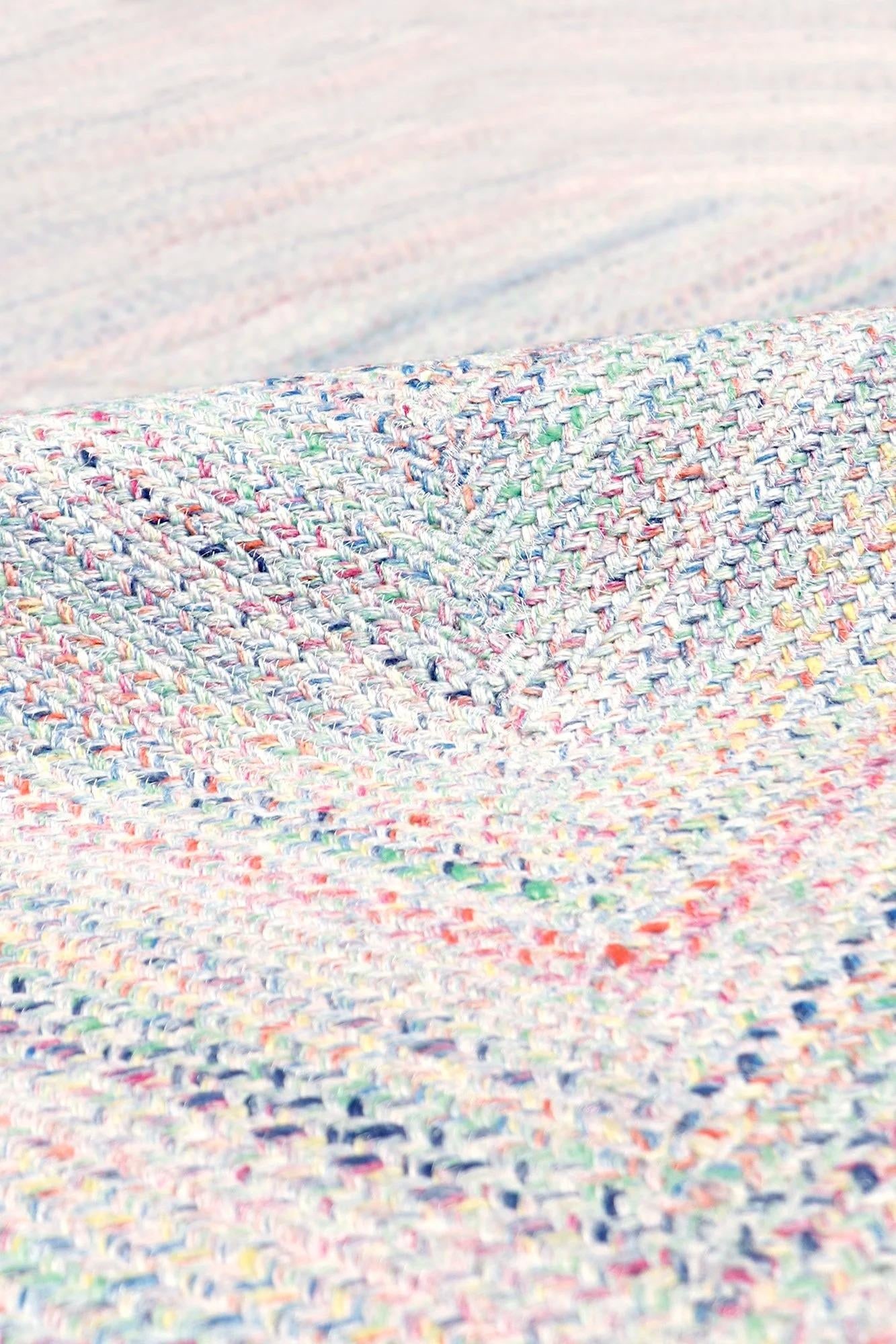 Faro Indoor/Outdoor Blue Area Rug, 5' 0'' X 5' 0'' - 3