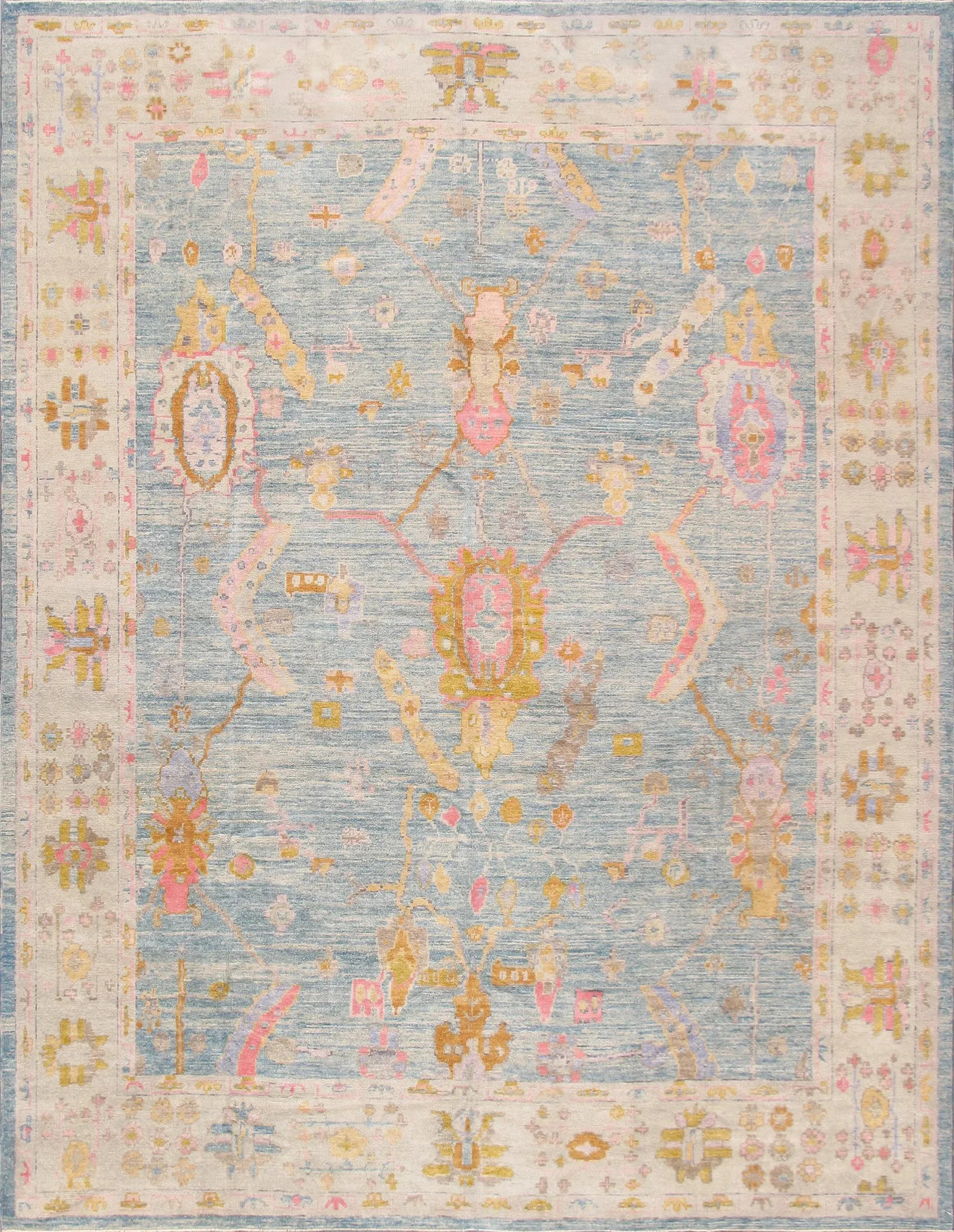 Pasargad Home Turkish Oushak Wool Area Rug - 11' 6" X 14' 1" - 7