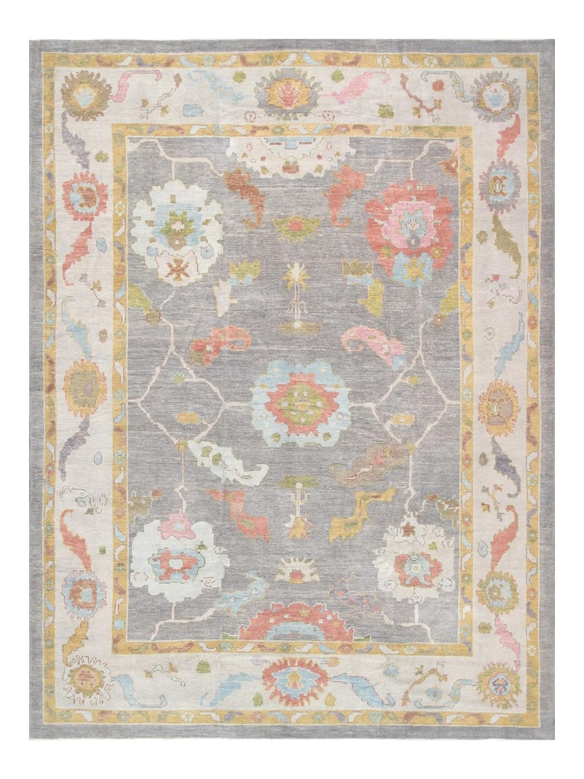 Pasargad Home Turkish Oushak Wool Area Rug- 8'10" X 12' 0": Meet Pasargad's Oushak Collection. Upholding a timeless, elegant style of design that has been the centerpiece of divine decor for generations, this exquisite rug will surely fashion an ideal addition