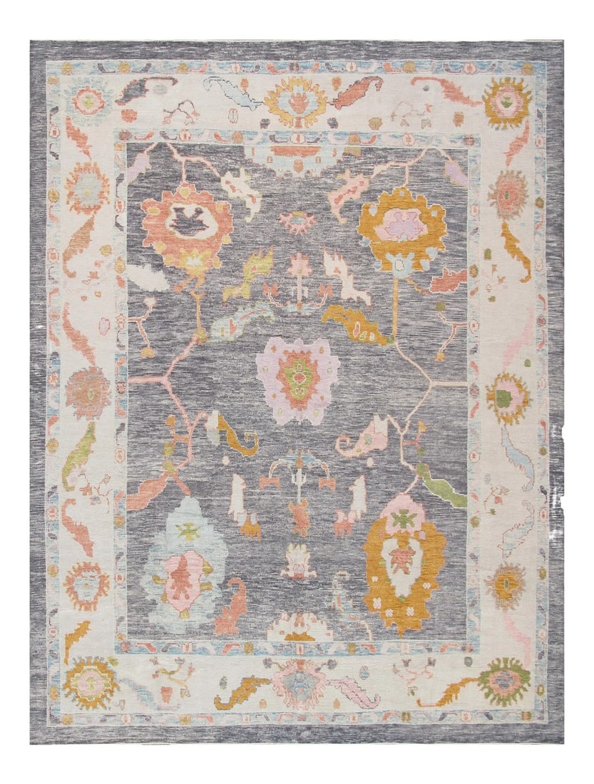Pasargad Turkish Oushak Wool Area Rug-10' 0" X 13' 2": Meet Pasargad's Oushak Collection. Upholding a timeless, elegant style of design that has been the centerpiece of divine decor for generations, this exquisite rug will surely fashion an ideal addition