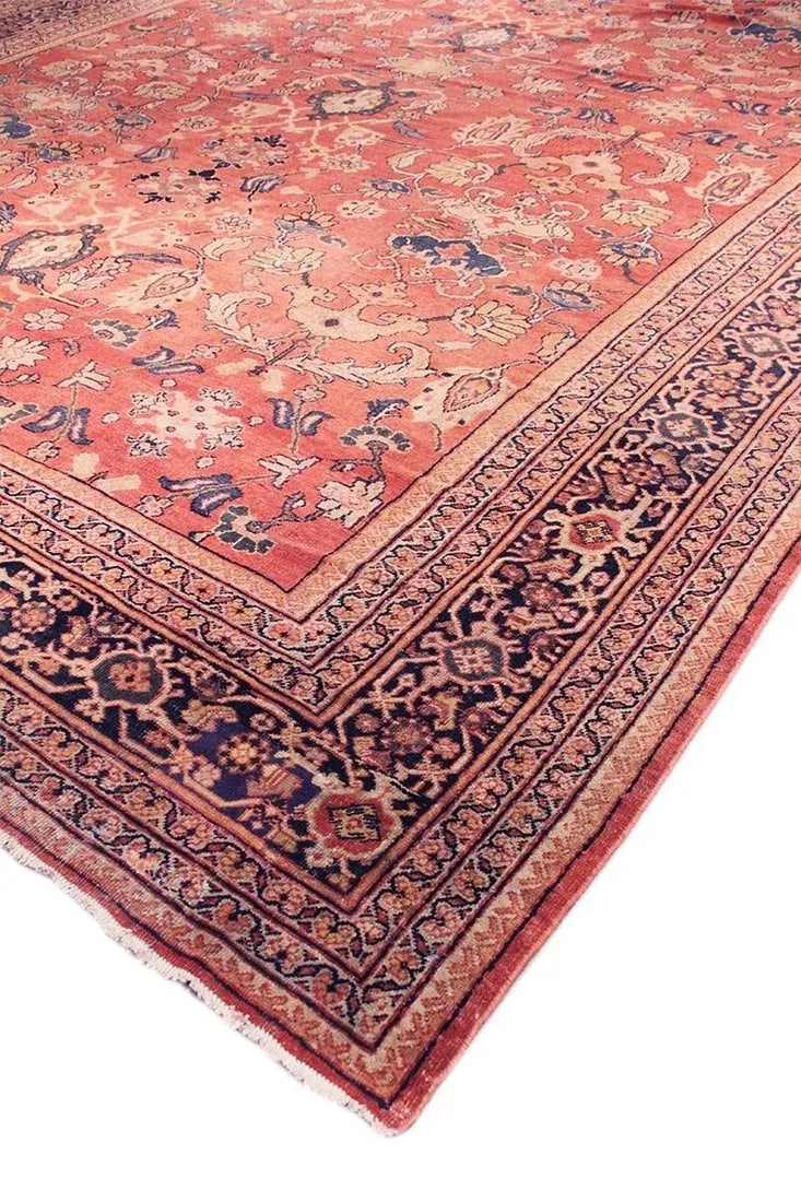 Antique Sultanabad Rust/Navy Rug, 13' 4" X 19' 4" - 2