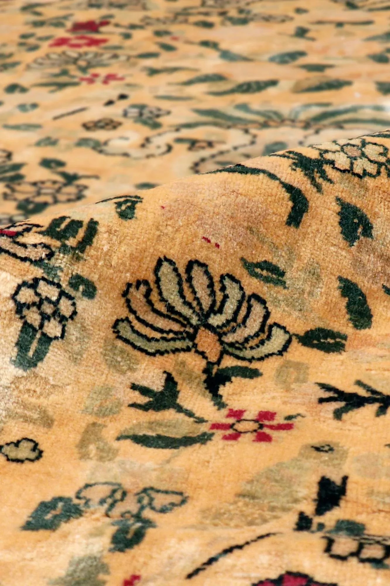 Antique Agra Camel/Burgundy Rug - 16'1"x29'8" - 4