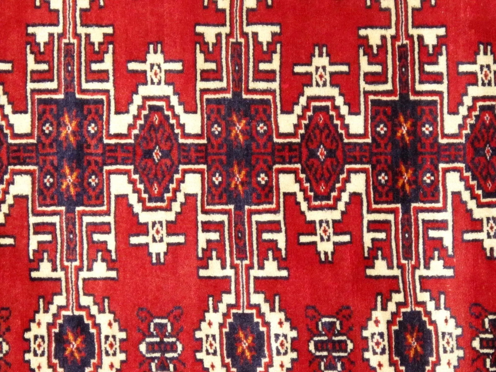 1940s Balouch Wool Area Rug, 3'11" X 5' 4", Red - 2