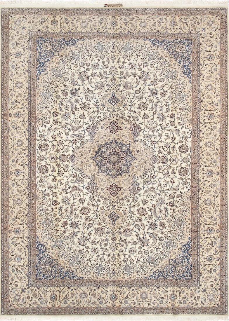 Pasargad Nain Silk & Wool Rug - 8' 6" X 12' 0": NainÂ rugs are distinguished by their excellent weave and by their remarkable adherence to the classical traditions of The Persian rug design. Add a magnificent accent to your home with the