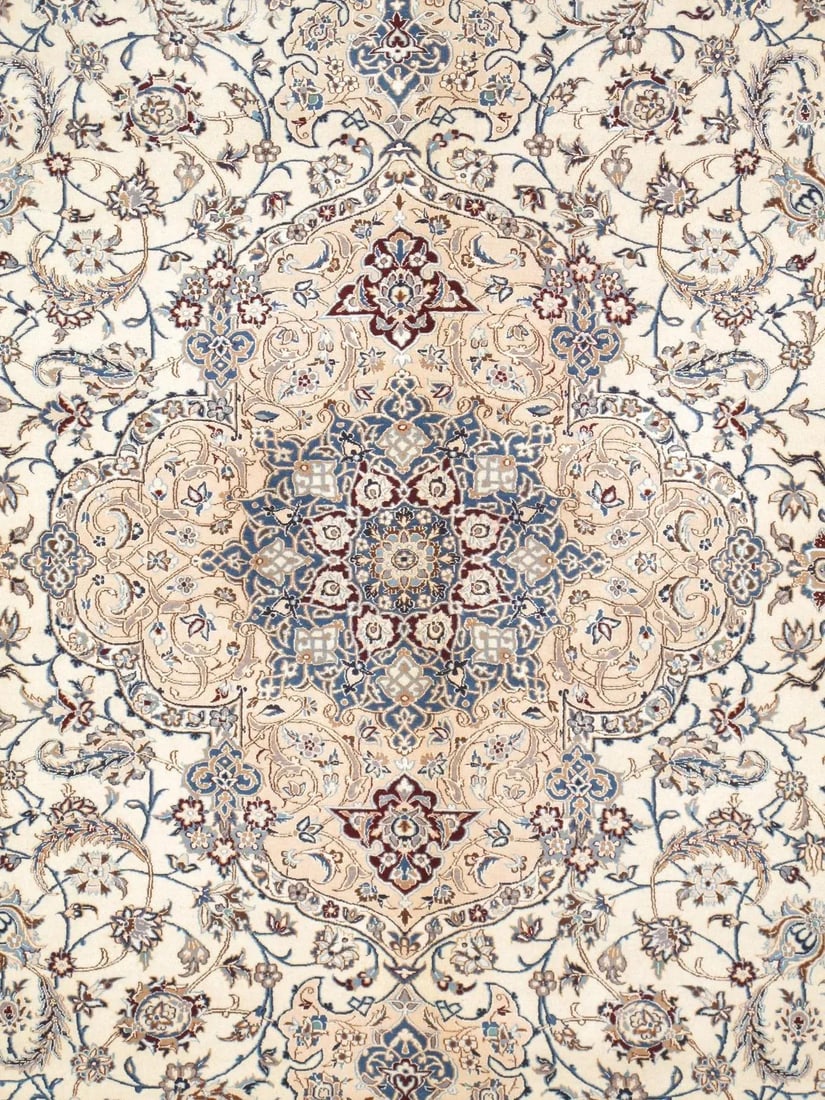 Pasargad Nain Silk & Wool Rug - 8' 6" X 12' 0" - 2