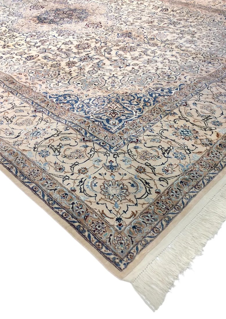 Pasargad Nain Silk & Wool Rug - 8' 6" X 12' 0" - 3
