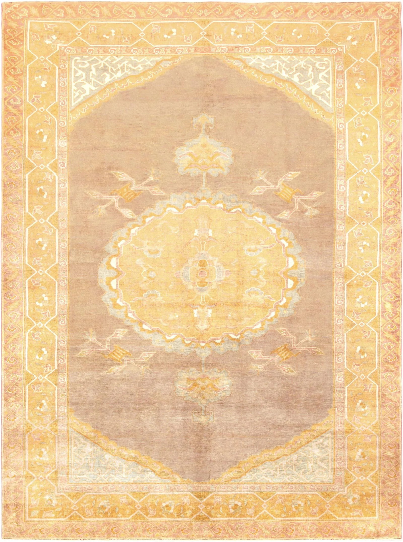 Pasargad Home Turkish Lamb's Wool Area Rug, 9' 4" X 12' 8", Toupe - 7