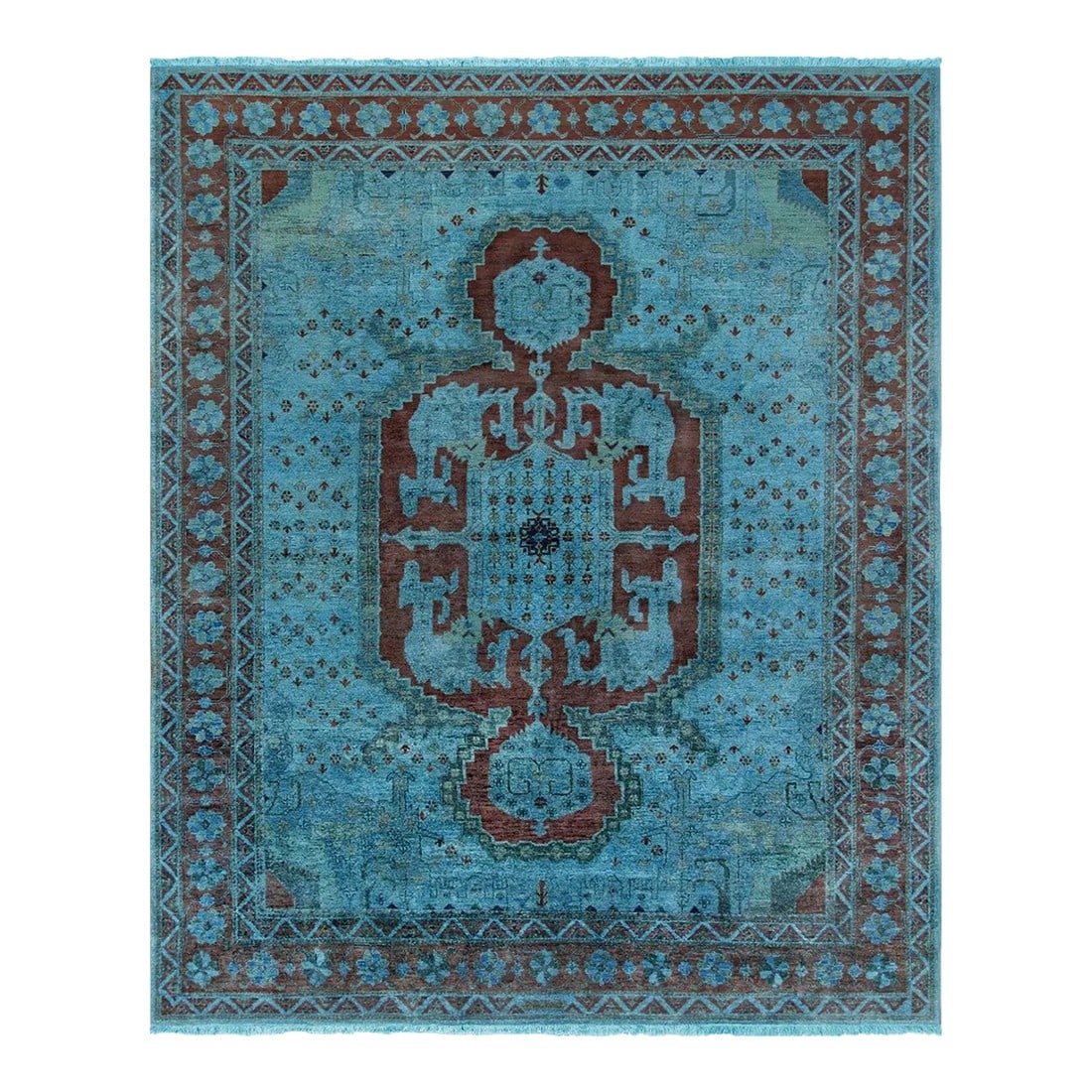 Pasargad Home Overdye Lamb's Wool Area Rug, 8' 3" X 10' 0", Blue: Looking for a rug that makes a statement? Look no further than this gorgeous overdyed rugs. Now Pasargad's best selling rug category, these powerful and contemporary rugs which are still rooted in