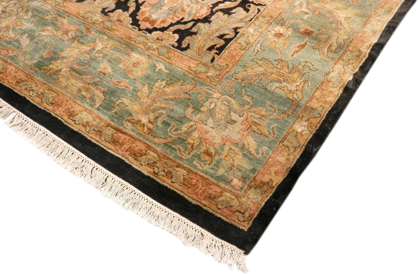 Pasargad Home Agra Lamb's Wool Area Rug, 9' 0" X 12' 5", Navy - 2