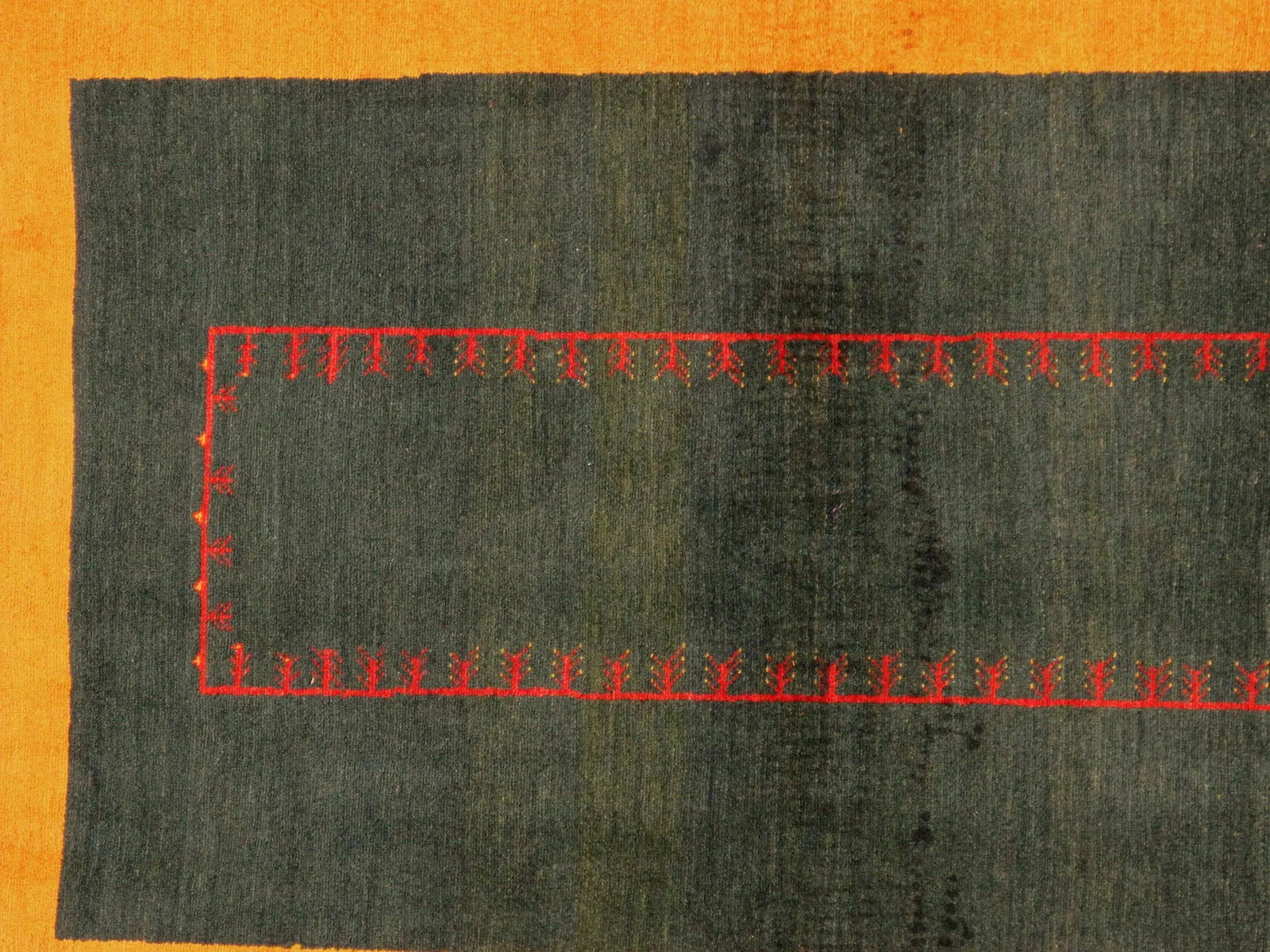 Pasargad Home Gabbeh Lamb's Wool Area Rug, 3' 4" X 5' 1", Green - 3