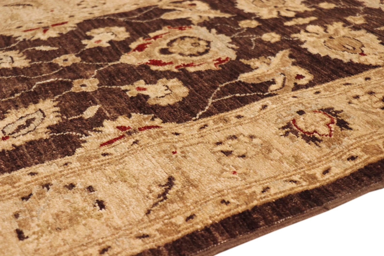 Pasargad Home Sultanabad Lamb's Wool Area Rug, 2' 6" X 10' 2", Brown - 2