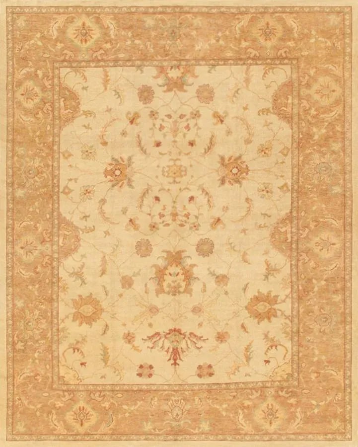 Pasargad Home Oushak Lamb's Wool Area Rug, 10'10" X 13' 9", Beige - 3