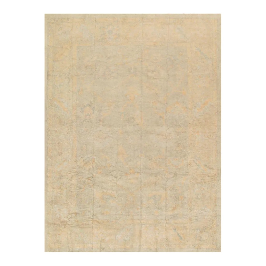 Pasargad Home Oushak Lamb's Wool Area Rug, 10' 5" X 13'10", L. Green: Meet Pasargad's Oushak Collection. Upholding a timeless, elegant style of design that has been the centerpiece of divine decor for generations, this exquisite rug will surely fashion an ideal addition