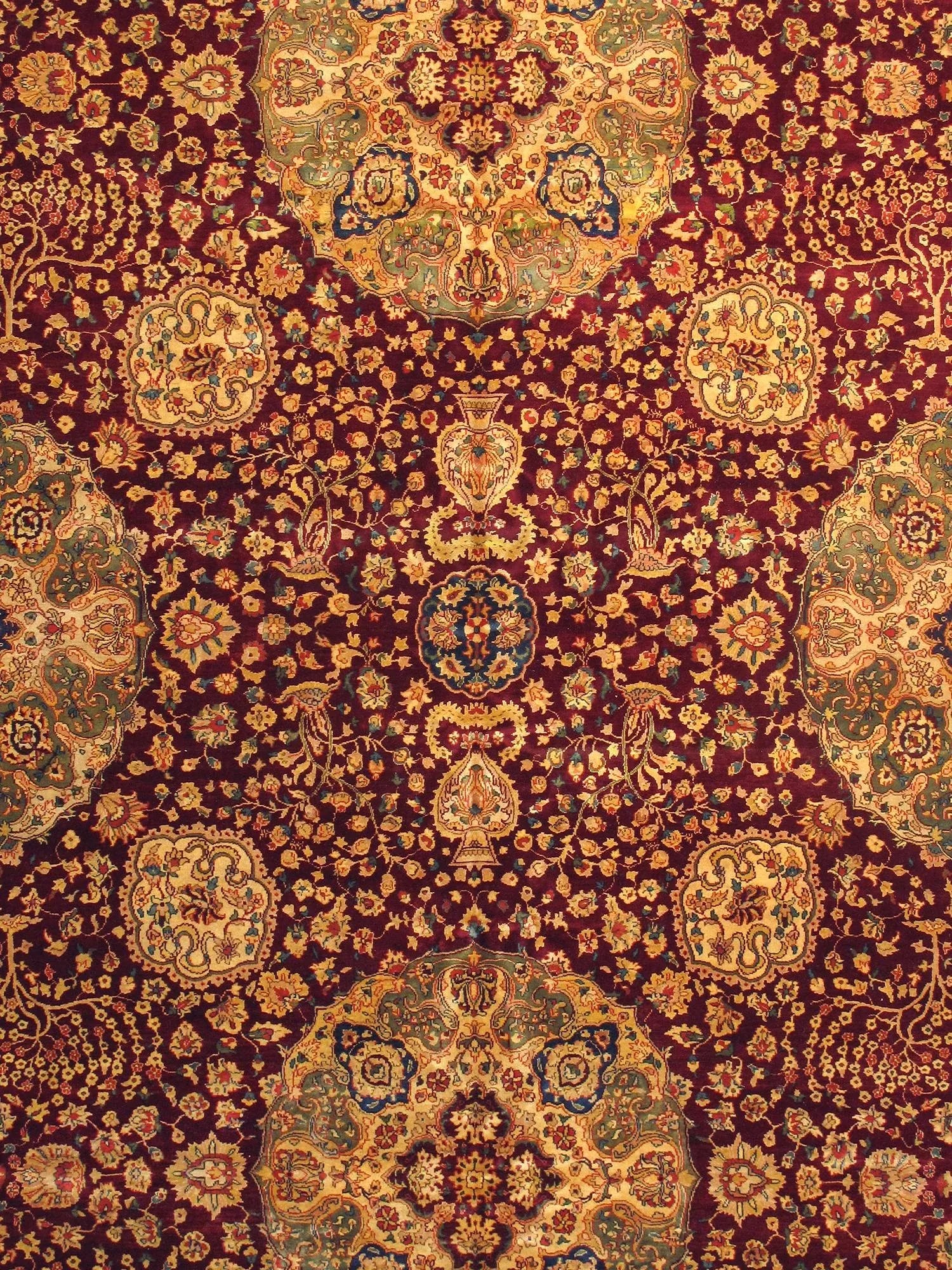 Pasargad Home Agra Wool Area Rug-11' 2" X 18' 4" , Red - 2