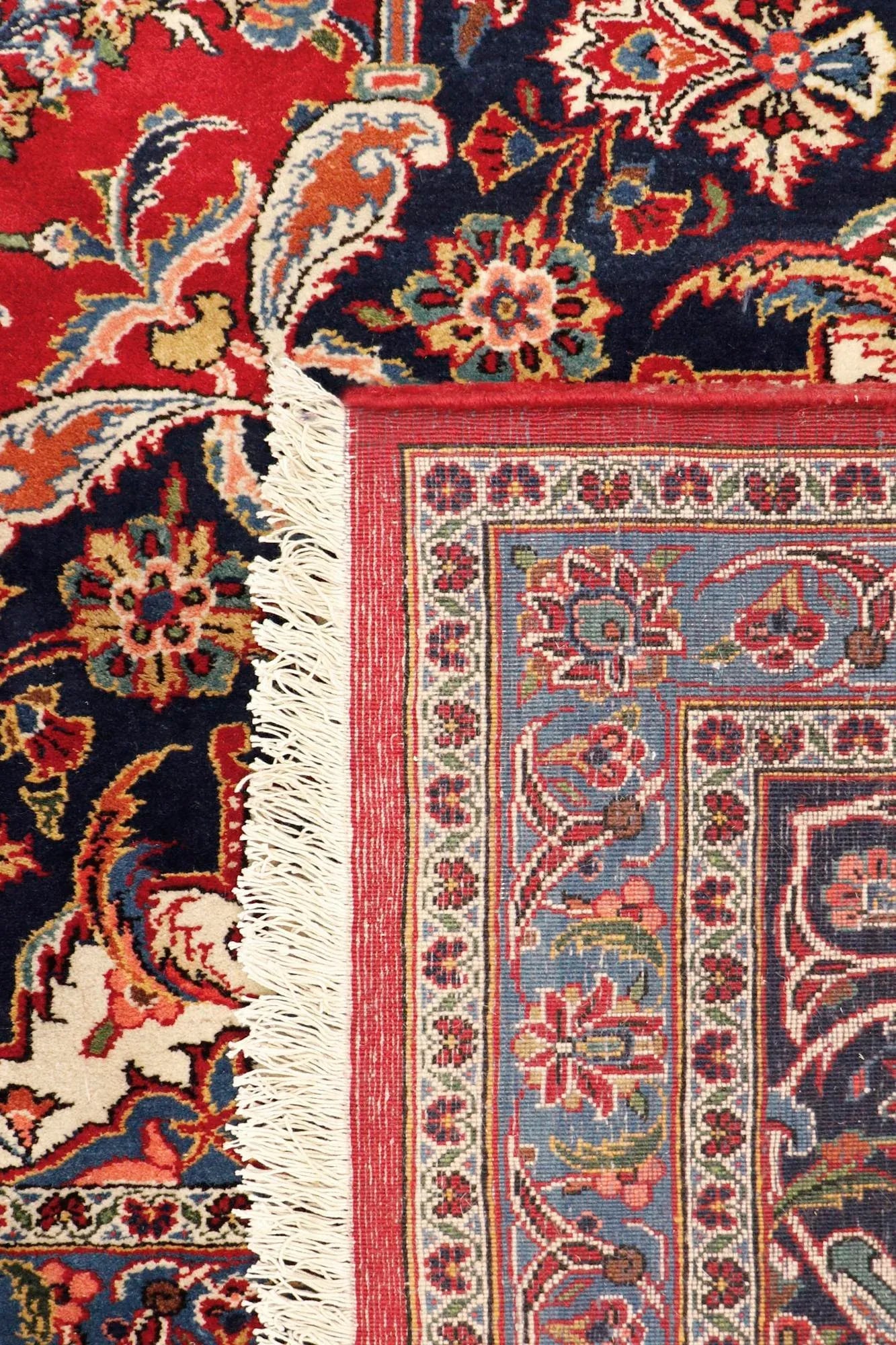 Pasargad Home Antique Kashan Wool Area Rug-10' 5" X 14' 0" , Red - 5